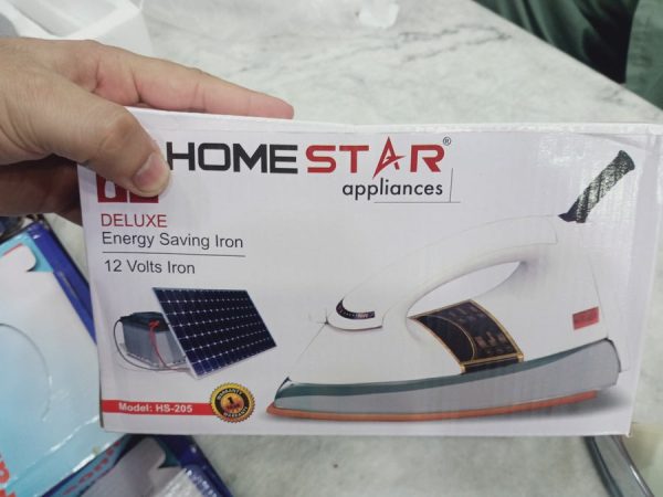 Home Star Solar Iron/energy Saving Iron | Best Quality 12v Iron | 12 Volt Dry Iron For Heavy Duty | Metal Iron