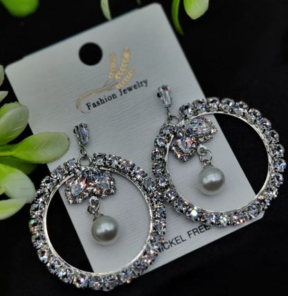 Imported Elegant Earrings  In Multiple Design | Floral Hoop, Floral Crystal, Radiant Princess, Dazzling Hoop, Starburst Pearl, Crystal Hoop Designs | Best Quality Earrings For Girls & Women