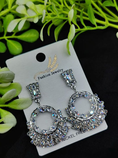 Imported Elegant Earrings  In Multiple Design | Floral Hoop, Floral Crystal, Radiant Princess, Dazzling Hoop, Starburst Pearl, Crystal Hoop Designs | Best Quality Earrings For Girls & Women