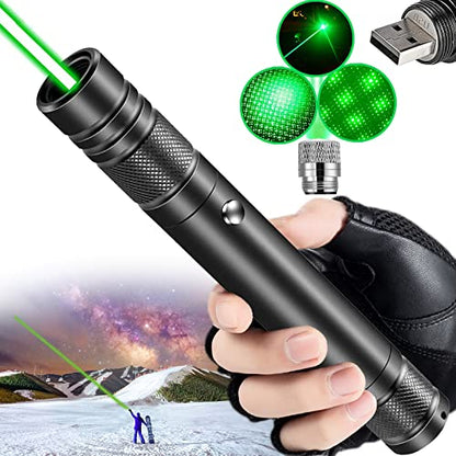 Rl-303 Green Laser Pointer – Rechargeable With Lock Key, Charger & Ideal For Teaching, Astronomy, Presentations & More